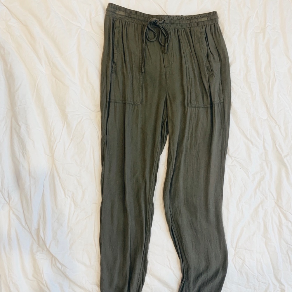 Army green joggers